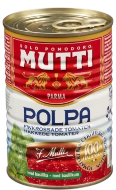 Tomater Knuste m/Basilikum 400g Mutti