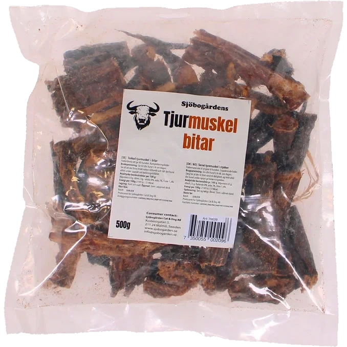 Torkade Tjurmuskelbitar