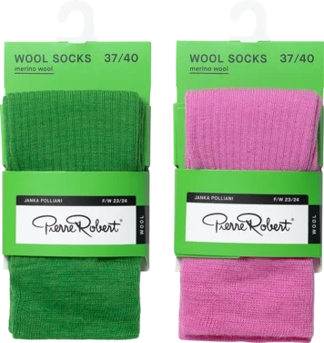 Merino Wool Sock Green/pink 37-40