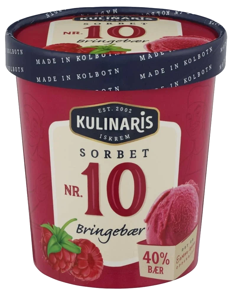 Nr. 10 bringebærsorbet