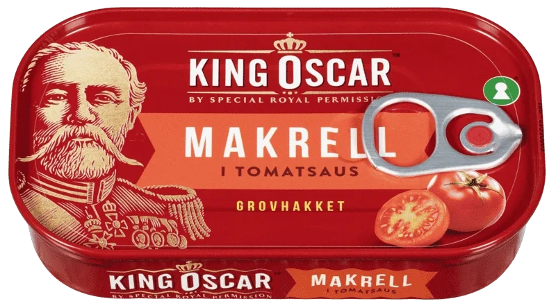 King Oscar Grovrevet Makrell i Tomat 80g - Trau
