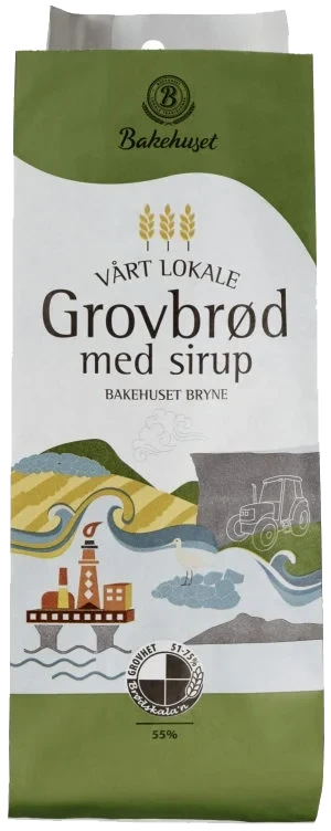 Bakehuset Grovbrød M/sirup 750g