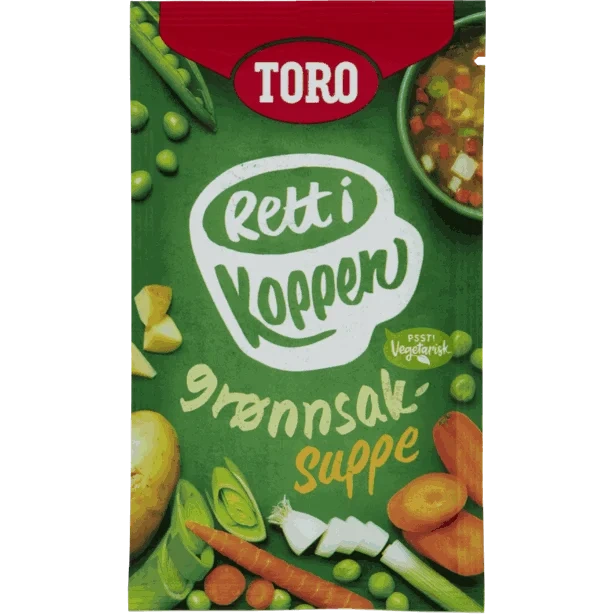 Grønnsaksuppe M/Pasta 12 Stk Rett I Koppen