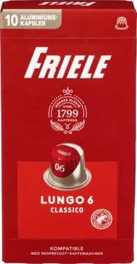 Friele Kaffekaps Lungo 6, 10stk