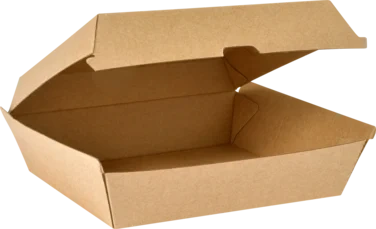 Boks i Kartong m/Hengslet Lokk Brun 1300ml
