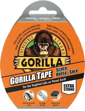 Gorilla Tape Sølv 11m