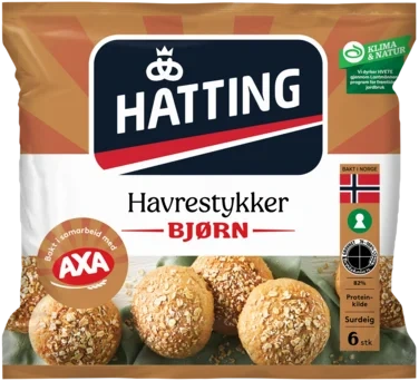 Havrestykker Bjørn 6stk 420g Hatting