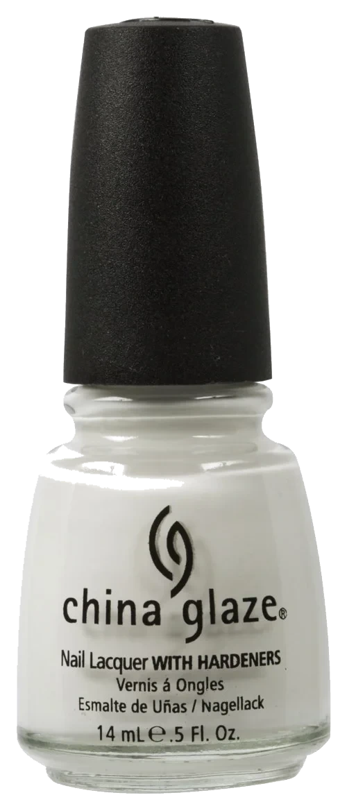 China Glaze Nail Lacquer with Hardeners 023 White On White