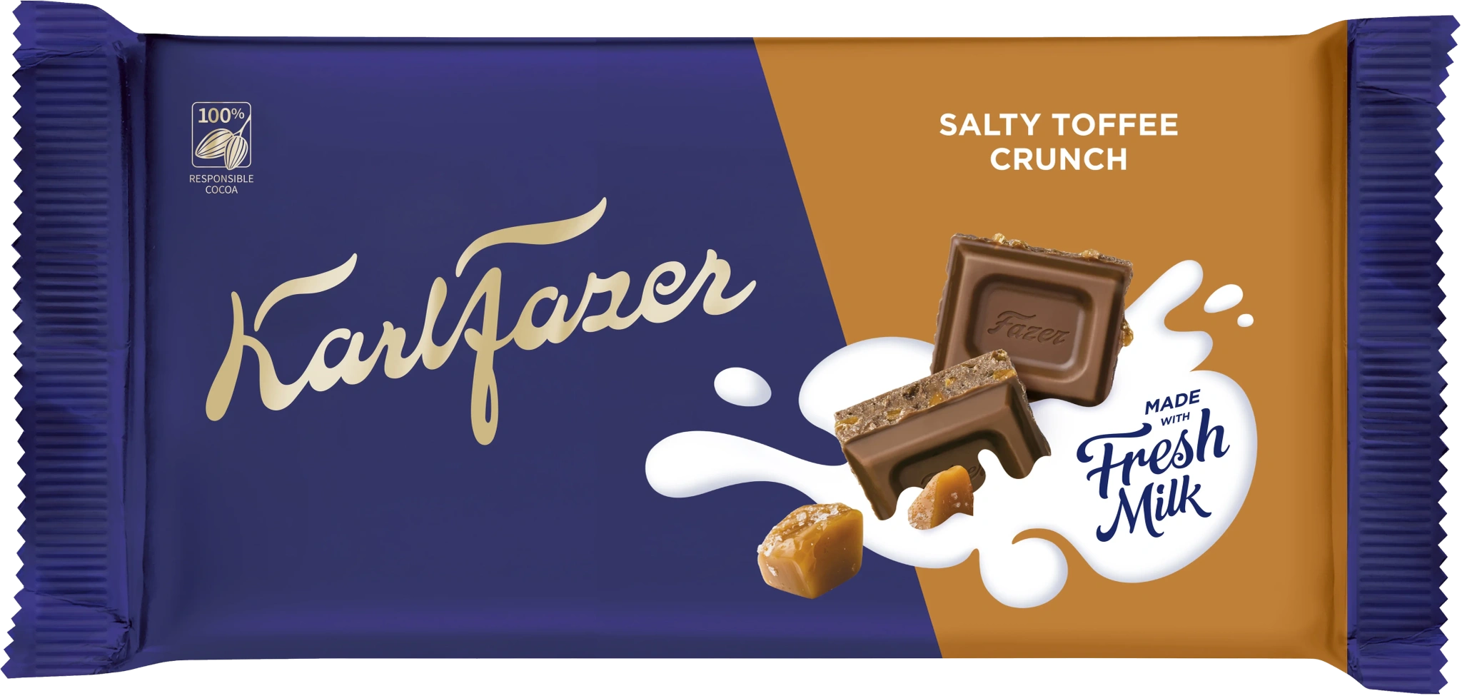 Fazer Salty Toffee Sjokoladeplate 16x145g