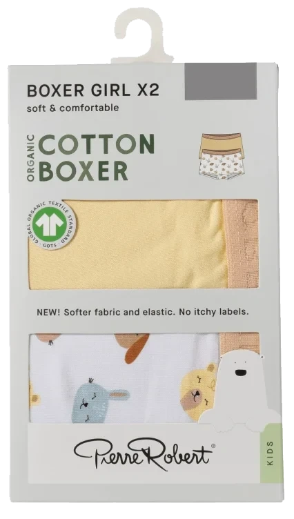 Boxer Cotton Girl Yellow-White 122-128