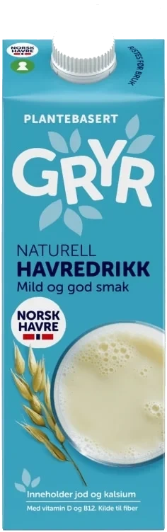 Gryr Havredrikk Naturell 1l Tine