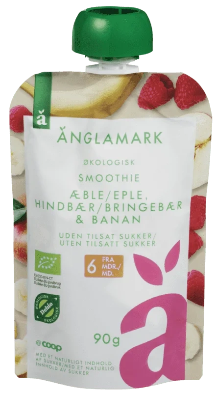 Änglamark Eple/Bringebær/Banan 90g