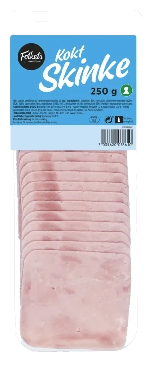 Kokt Skinke 250g Folkets