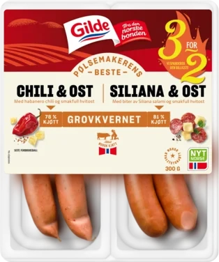 Chili & Ost og Siliana & Ost 300g