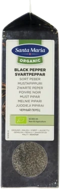 Sort Pepper Malt Økologisk 330g Santa Maria