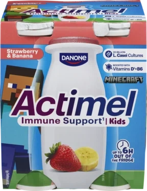 Actimel Drikkeyoghurt Jordbær-banan 4x100ml