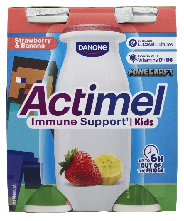 Drikkeyoghurt Jordbær&Banan 4x100ml Actimel