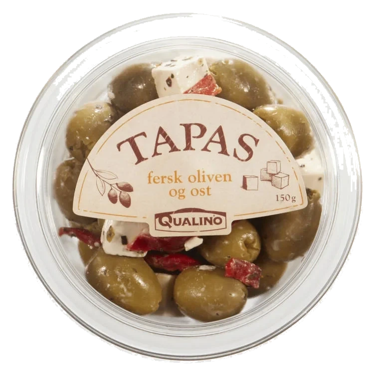 Oliven Fersk m/Ost 150g Tapas Qualino