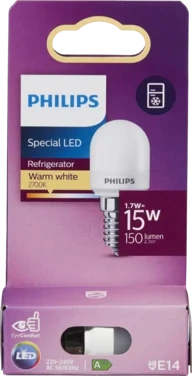 Led Kjøleskapspære 15w E14 Deco T25 Matt Varmhvitt Lys Philips