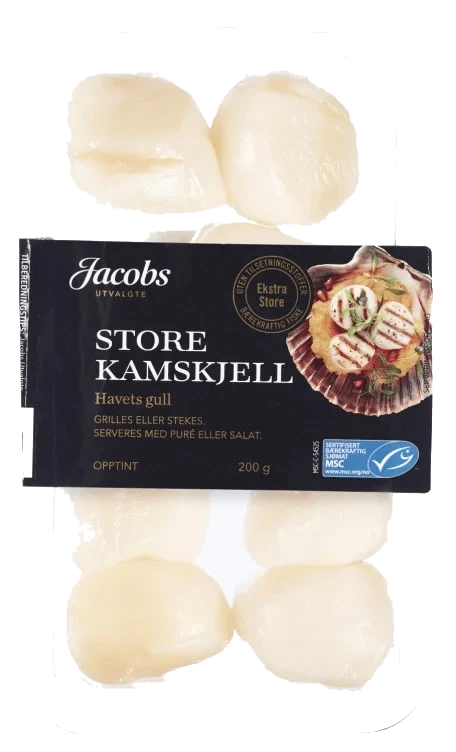 Kamskjell Msc Rå 200g Jacobs Utvalgte