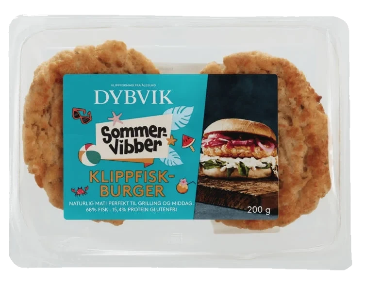 Klippfisk Burger Stekt 100g Dybvik
