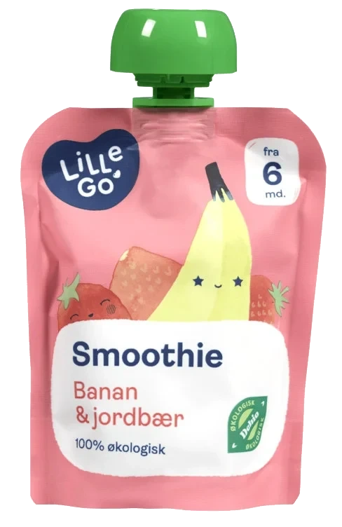 Smoothie Banan/jordbær 90g Lillego