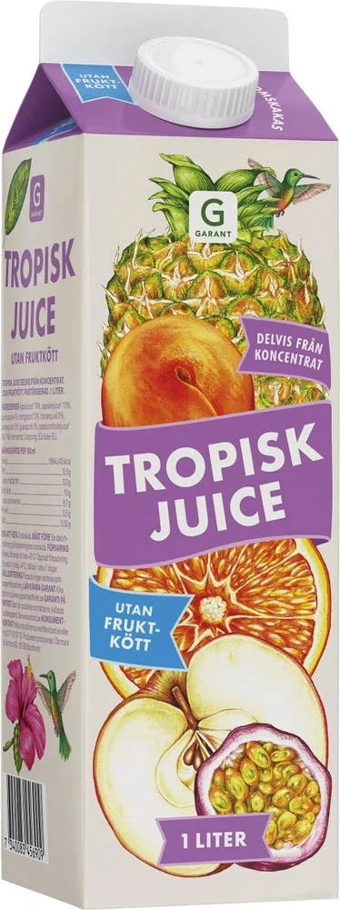 Juice Tropisk utan fruktkött