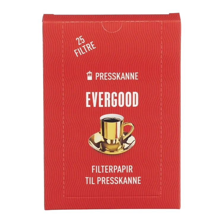 Kaffefilter Presskanne 25stk Evergood