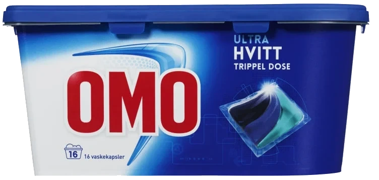 Omo Ultra Hvitt Trippel Dose 16pcs