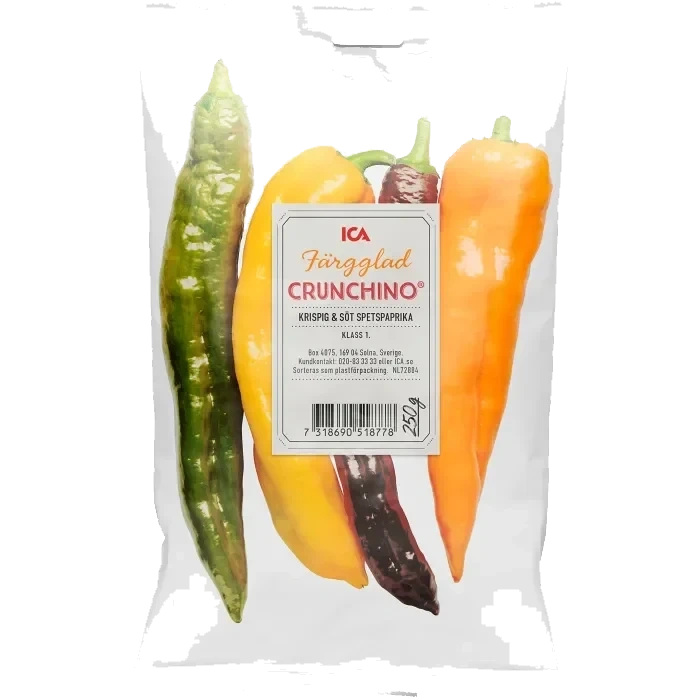 Crunchino spetspaprika 250g Klass 1 ICA
