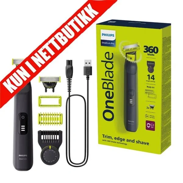 OneBlade Pro 360 Skjegg- og kroppstrimmer QP6542/15