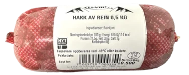 Hakk av Rein 500g Frys Li-vilt