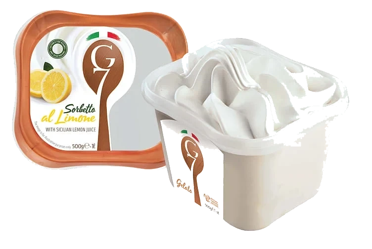 Sitron Sorbet Vegansk 1l G7 Ekte Italiensk Iskrem