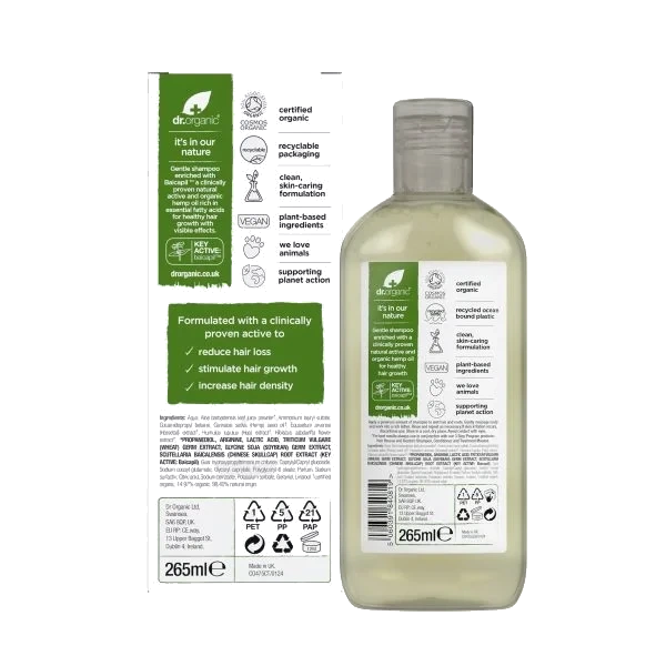 Dr. Organic Hemp Oil Hair Rescue and Restore Shampoo