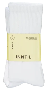 Tennis socks, 5 pairs, White, 41-45
