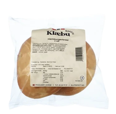 Hamburgerbrød Glutenfri 2 stk 160 Gr (9)