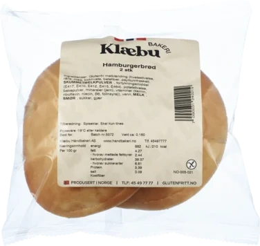 Hamburgerbrød Glutenfri 2 stk 160 Gr (9)