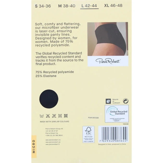 Trosor Invisible High Waist Svart Stl. L 2-pack
