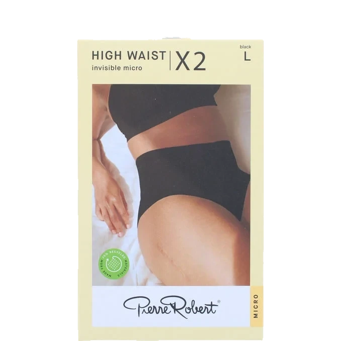 Trosor Invisible High Waist Svart Stl. L 2-pack