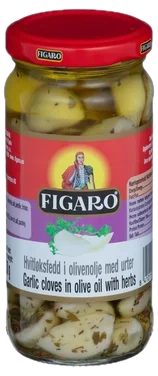Hvitløk Marinert m/Urter 240g Figaro