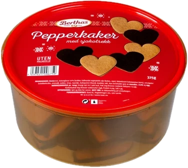 Pepperkaker m/Sjokotrekk 325g Berthas