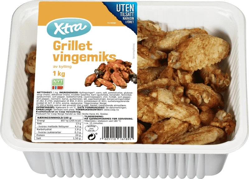 X-tra Grillet Vingemix Kylling 1kg