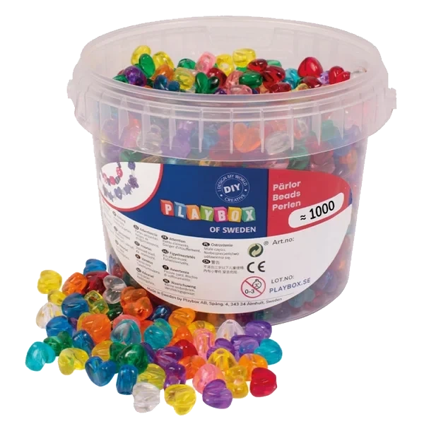 Hjerte Perler 435 G /  1000 Stk.