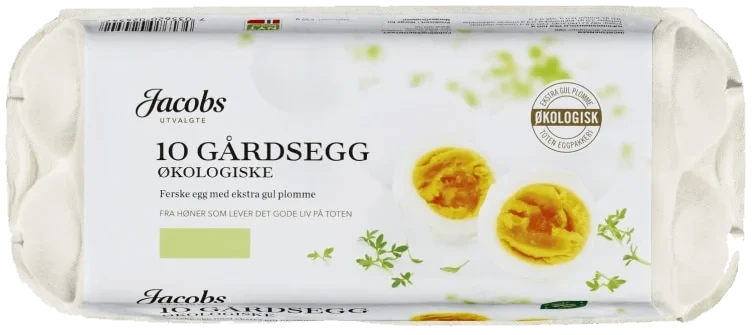 Egg Økologisk M/L 10stk Jacobs Utvalgte