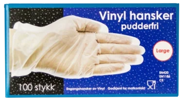 Vinyl Engangshansker _str: l * Pk A 100 stk