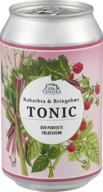 Tundra Tonic Water Rabarbra&Bringebær 0,33l boks