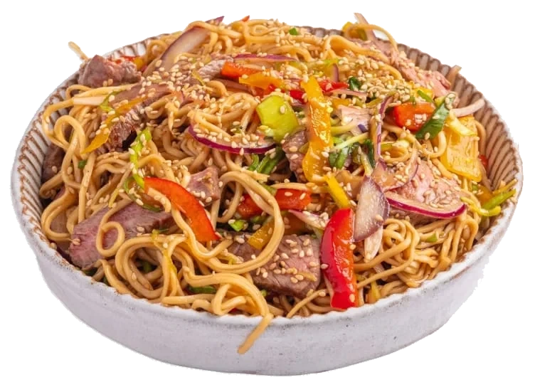 Biff & Nudelsalat Asiatisk pr Kg