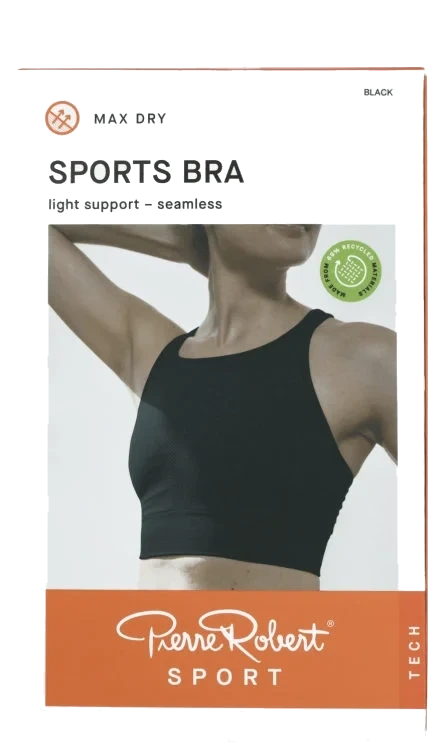 Sports Bra Light Black L Pierre-Robert