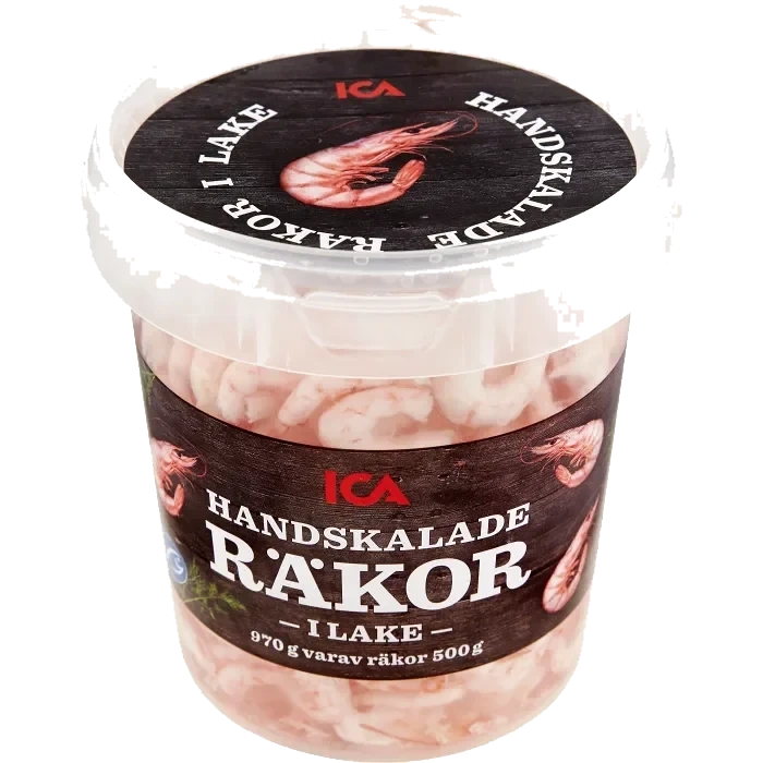 Räkor handskalade i lake 500g ICA