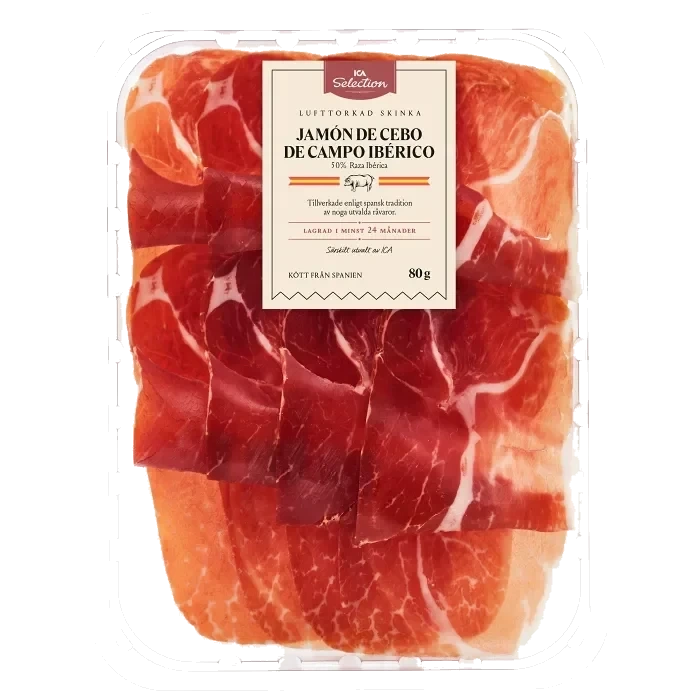 Skinka Lufttorkad Jamon de Cebo de Campo Iberico 80g ICA Selection
